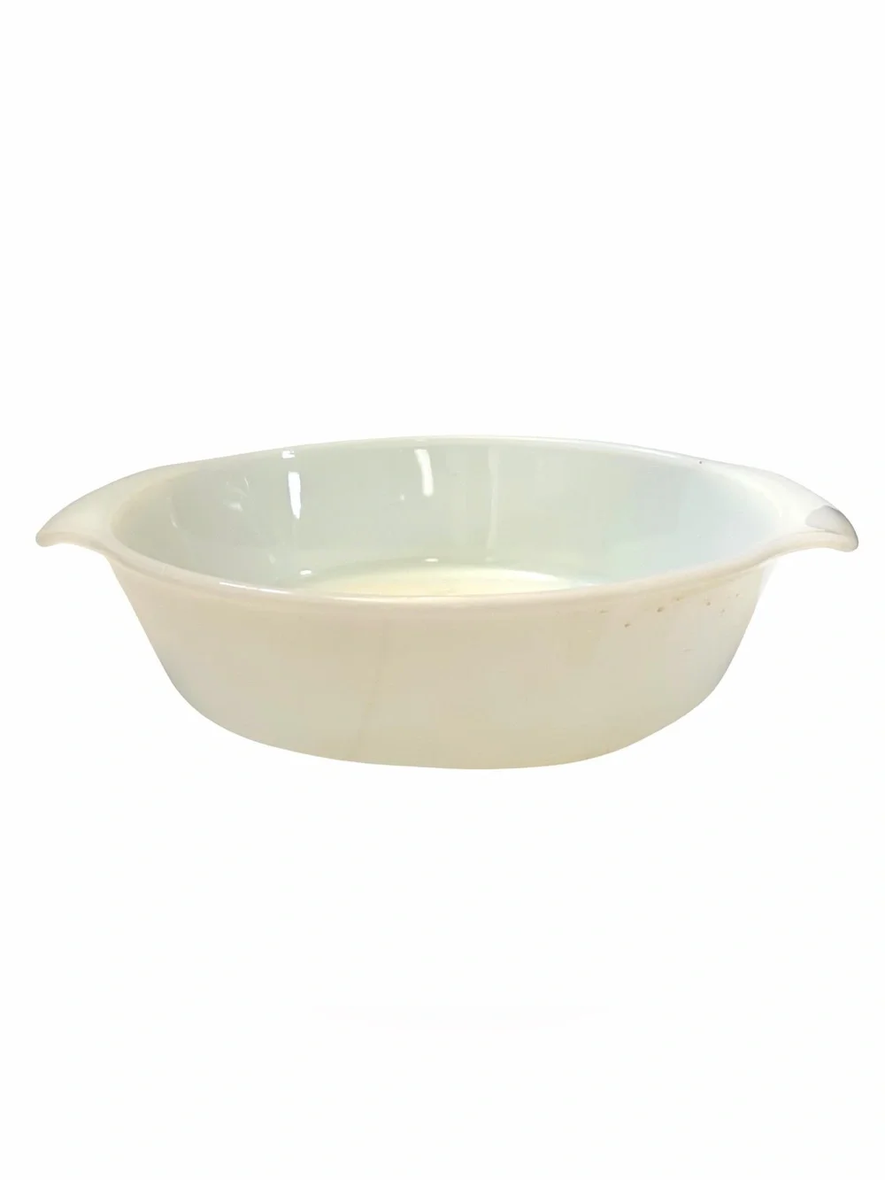 Vintage Mid-Century Anchor Hocking Fire-King Milk Glass 11” Oval Casserole Dish